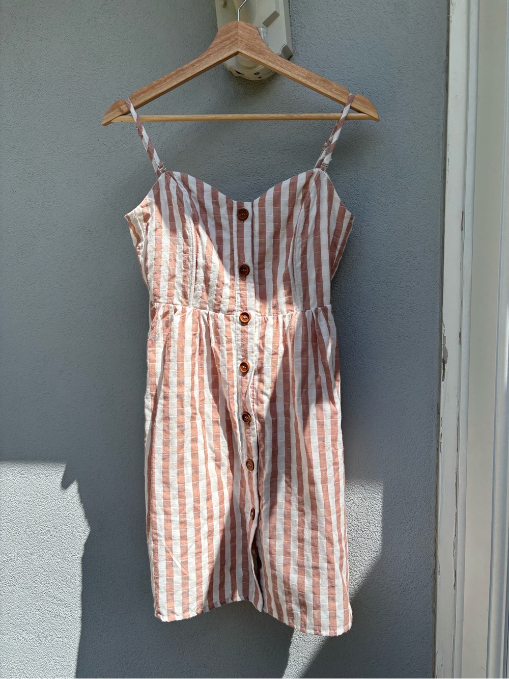 Luca + Grae Striped Pink and White Mini Dress